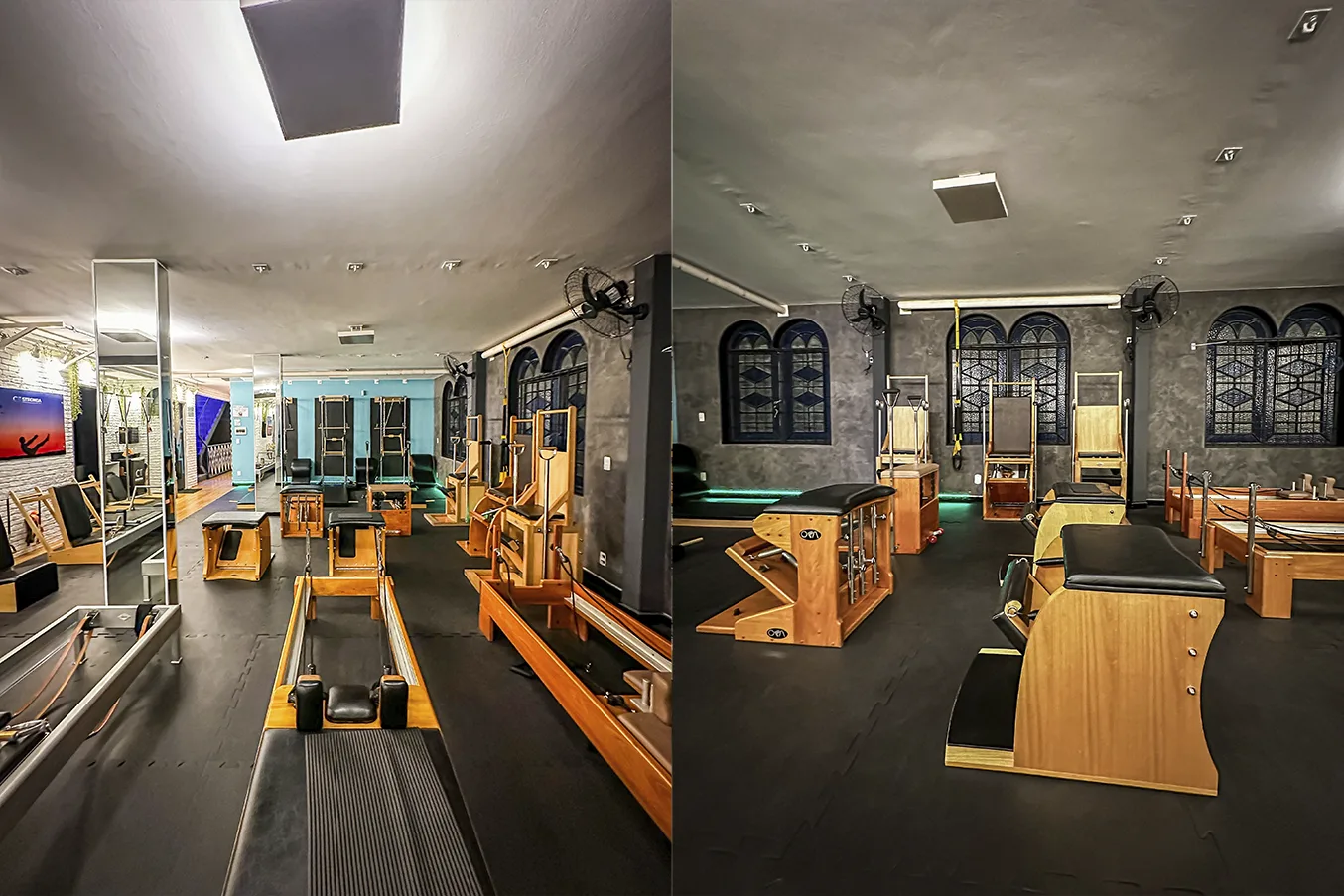 Estúdio de Pilates do CT Stronda com os aparelhos